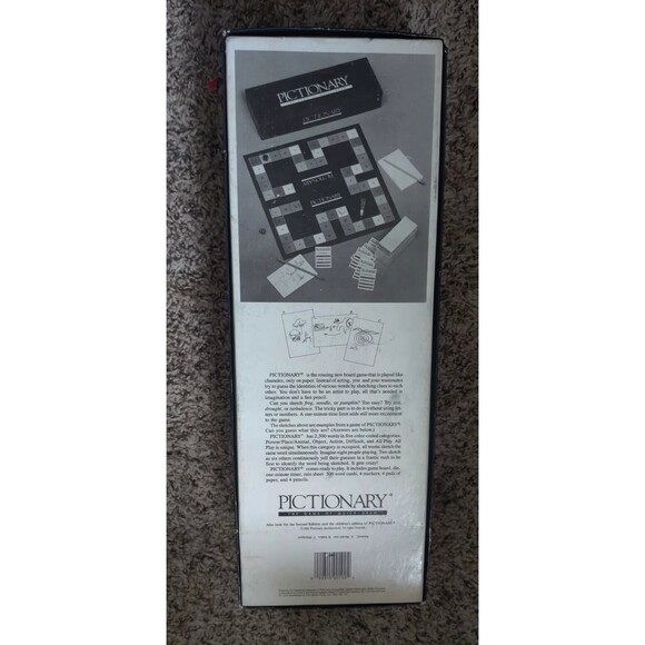 Vintage 1985 Pictionary The Game of Quick Draw 1st Ed REPLACEMENT EMPTY BOX ONLY - Picture 3 of 8